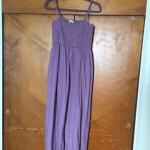 Madewell Theo Sleeveless Cotton Midi Dress Antique Purple